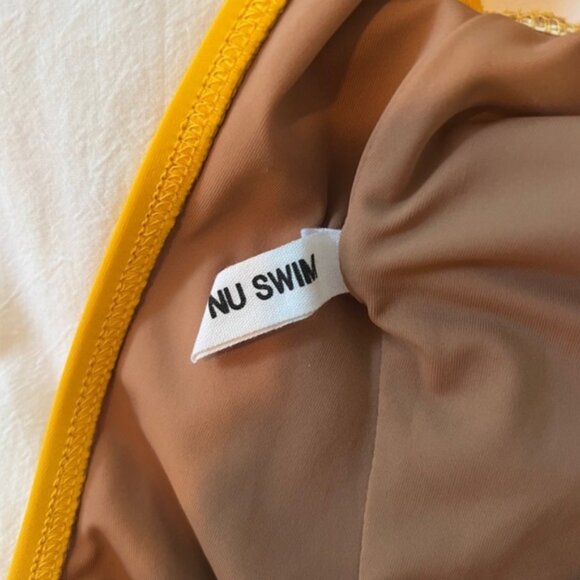 Nu Swim Pistachio Bathing Suit Yolk Yellow XS - Picture 4 of 9